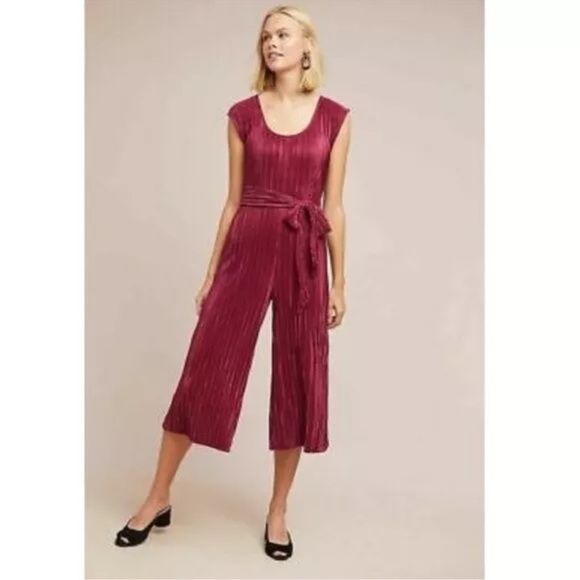 Anthropologie Maeve Sonata Crop Jumpsuit Sz 2 elegant - Picture 6 of 6